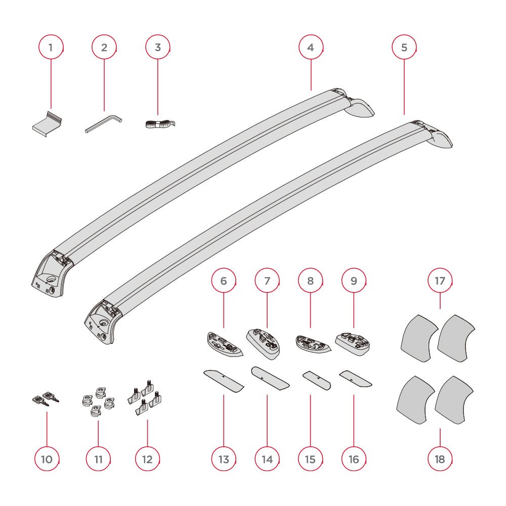 TESERY Roof Rack for Tesla Model 3 Highland / Model Y (Set of 2) Tesery Official Store