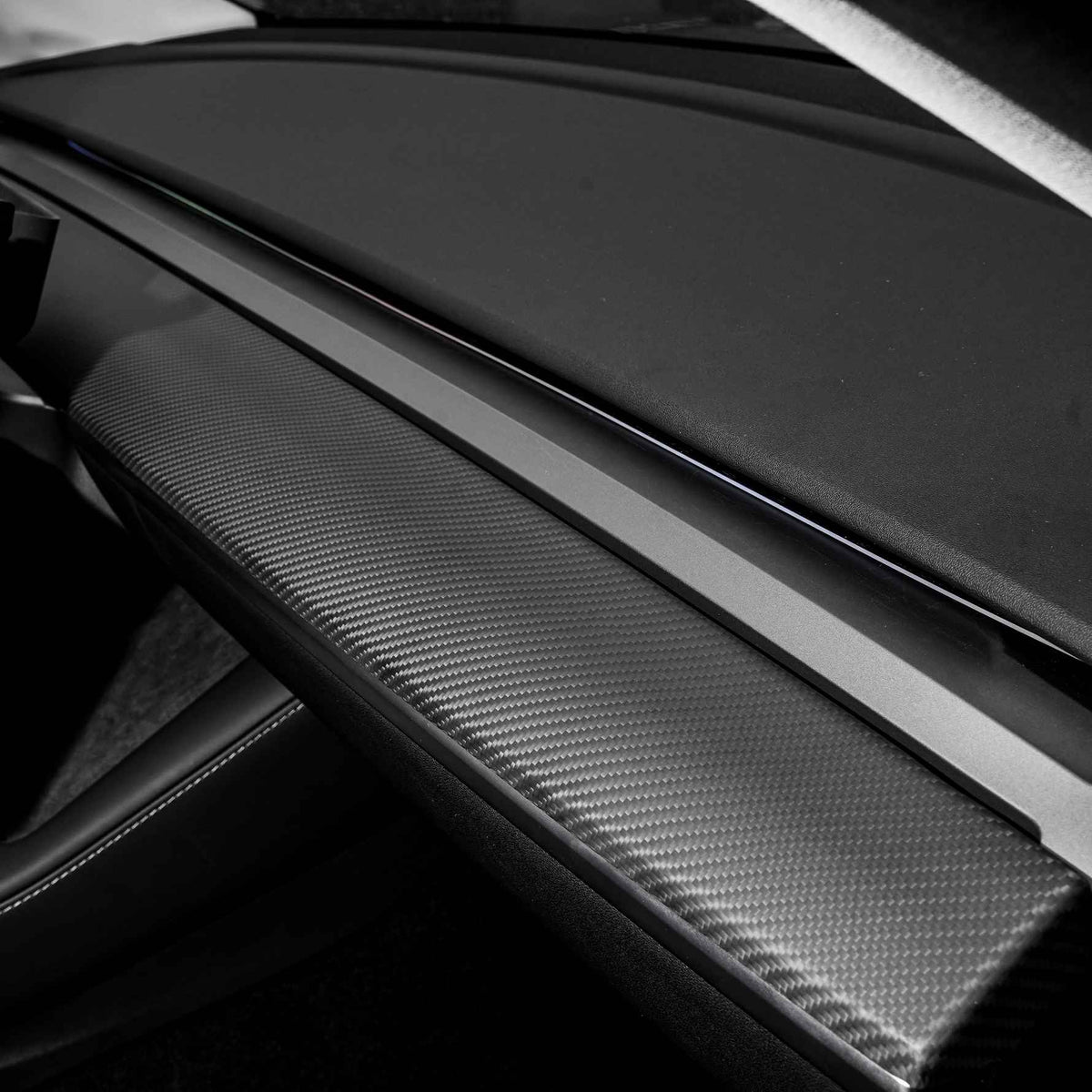 TESERY Tesla Model 3 / Y Dashboard Cover - Dry Carbon Fiber Interior Mods Tesery Official Store