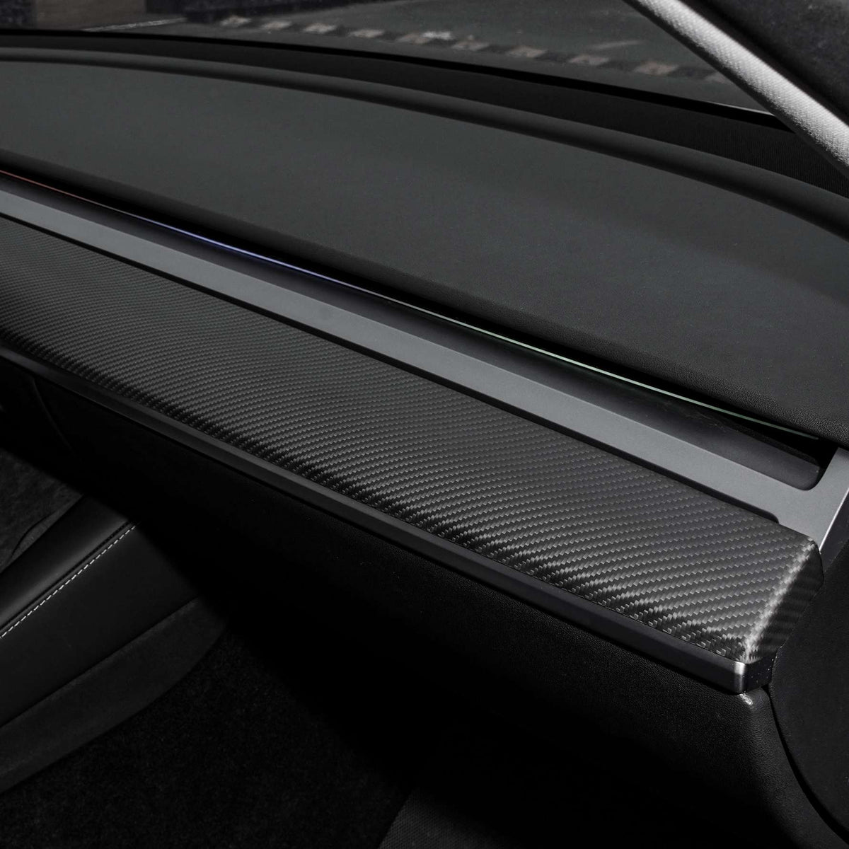TESERY Tesla Model 3 / Y Dashboard Cover - Dry Carbon Fiber Interior Mods Tesery Official Store