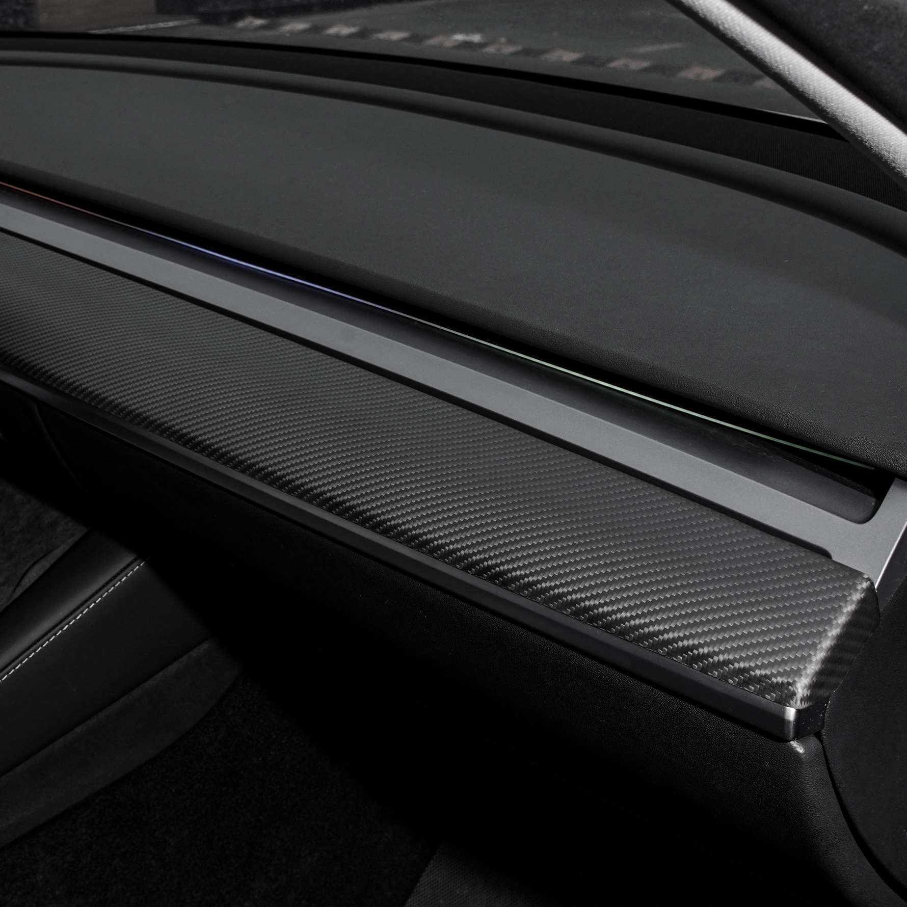 TESERY Tesla Model 3 / Y Dashboard Cover - Dry Carbon Fiber Interior Mods Tesery Official Store