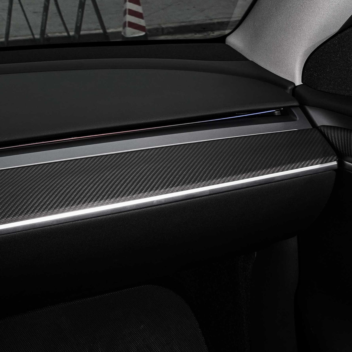 TESERY Tesla Model 3 / Y Dashboard Cover - Dry Carbon Fiber Interior Mods Tesery Official Store