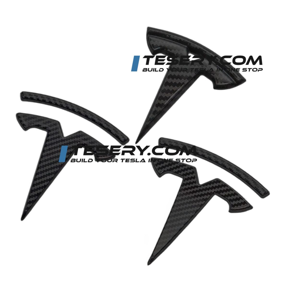 Tesla Logo "T" Emblem for Model 3 / Y (Set of 3) Tesery Official Store