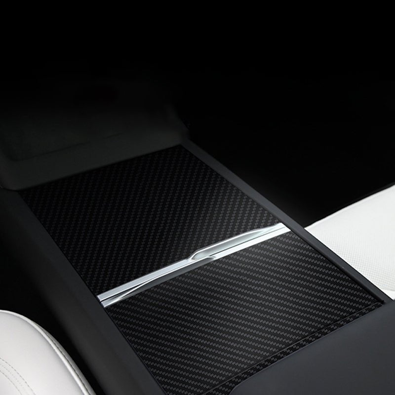 Carbon Fiber Center Console Wrap Cover for Model 3 / Y Tesery Official Store