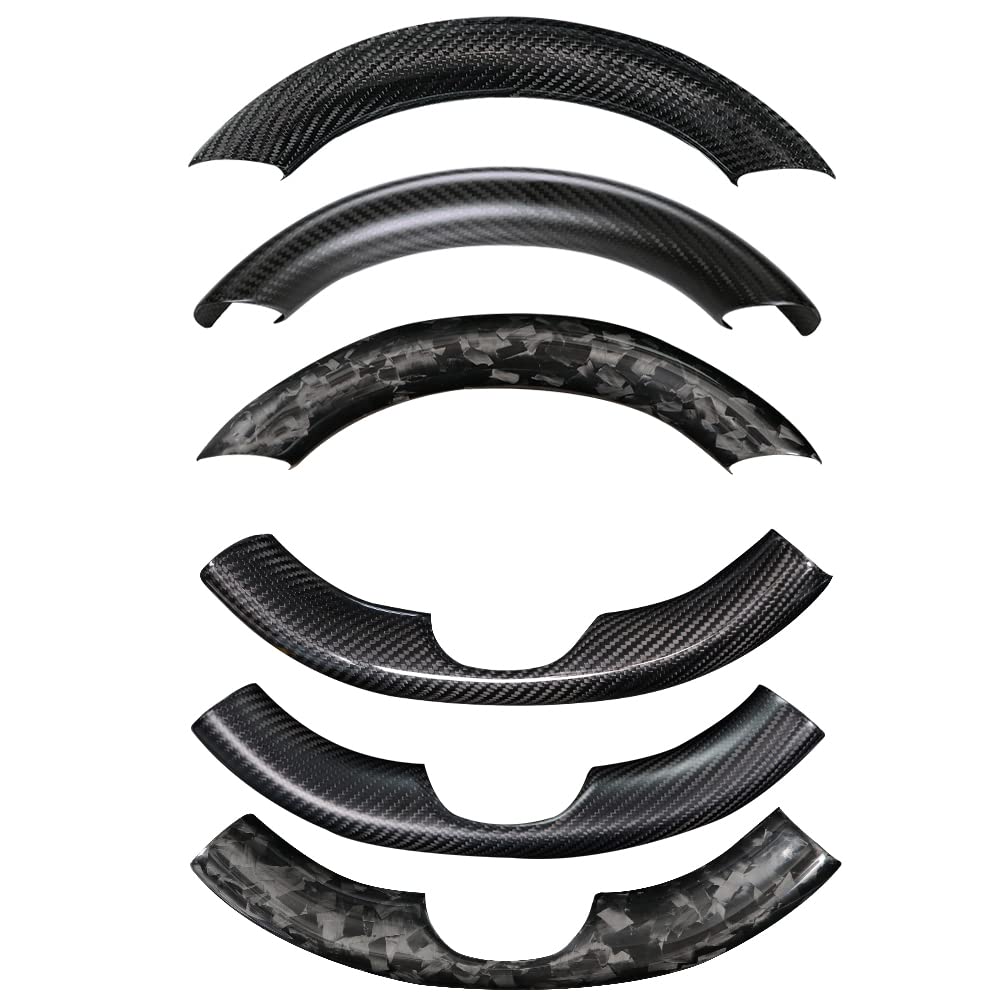 Upper / Lower Cover Steering Wheel Accessories for Tesla Model 3 / Y  -  Carbon Fiber Interior Mods Tesery Official Store