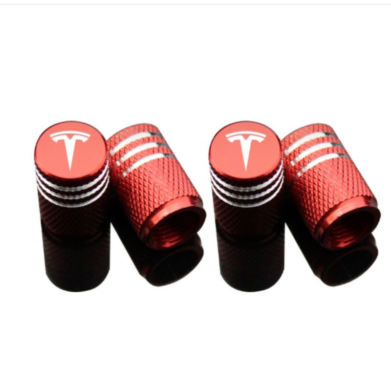 Valve Stem Caps 4 Pack Fit Suitable for Tesla 3/Y/S/X 2017-ON Tesery Official Store