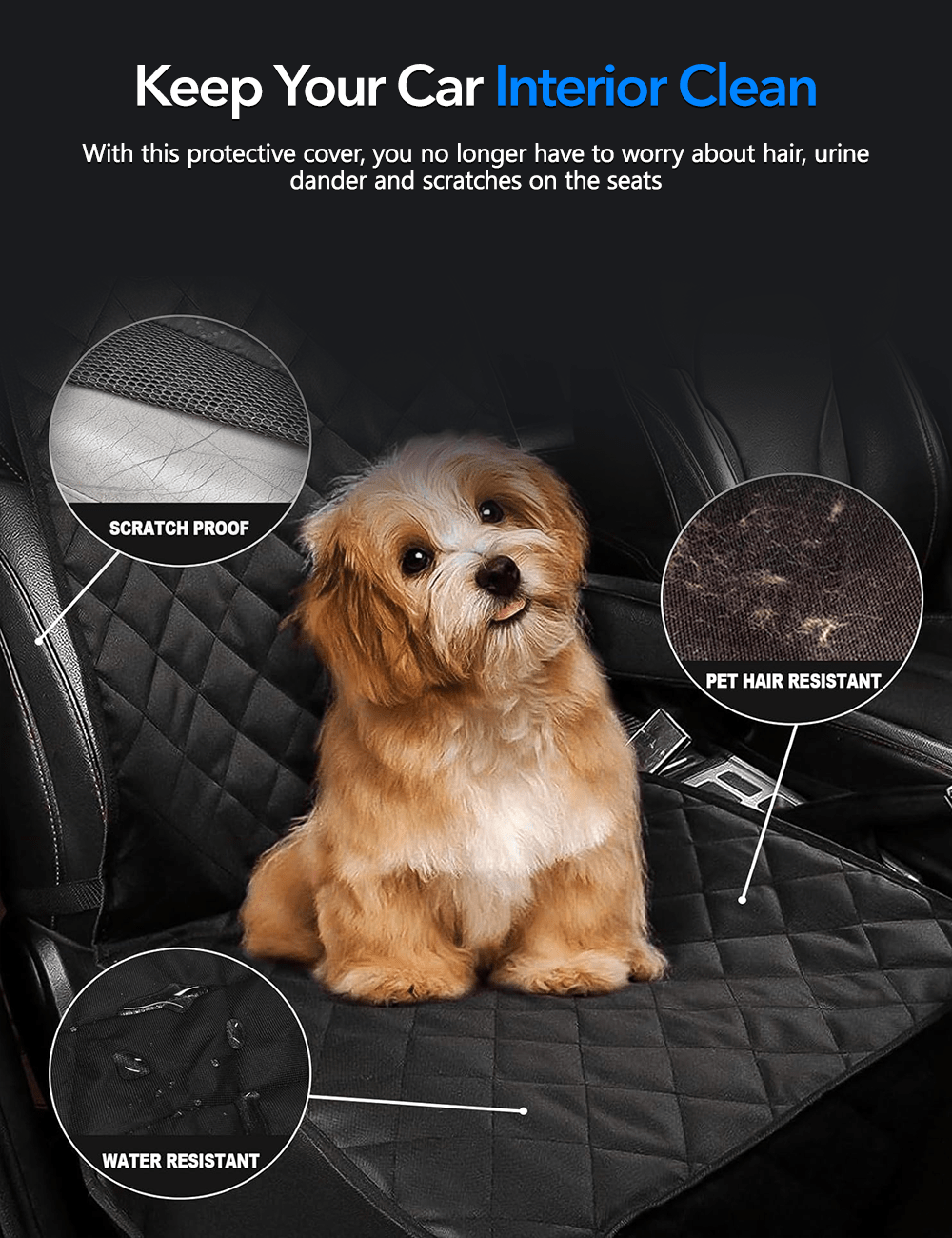 Waterproof Car Dog Seat Cover for Tesla Model Y/3/S/X/Cybertruck Tesery Official Store