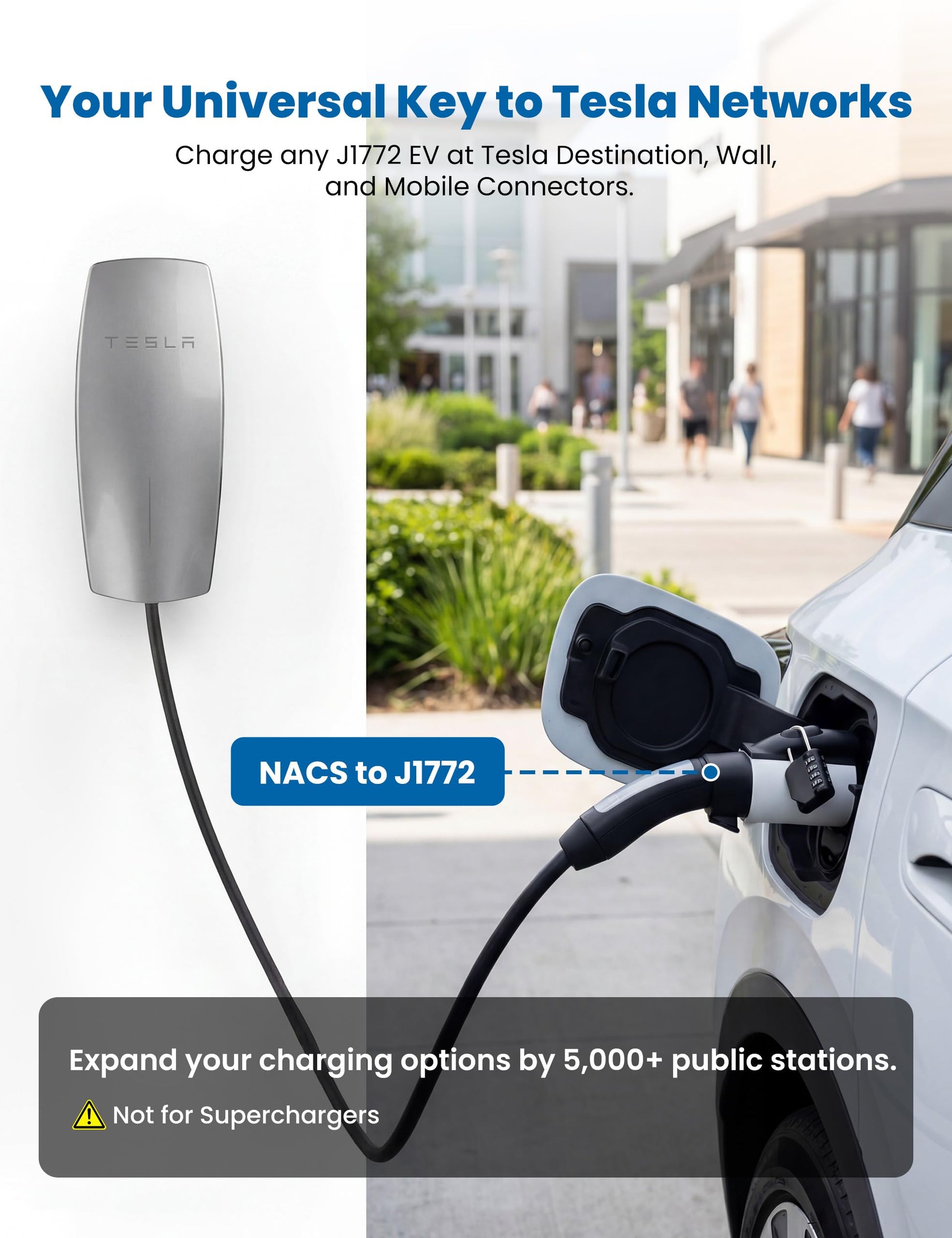 WenStorm NACS to J1772 Adapter for Tesla Wall Connector Wenstorm